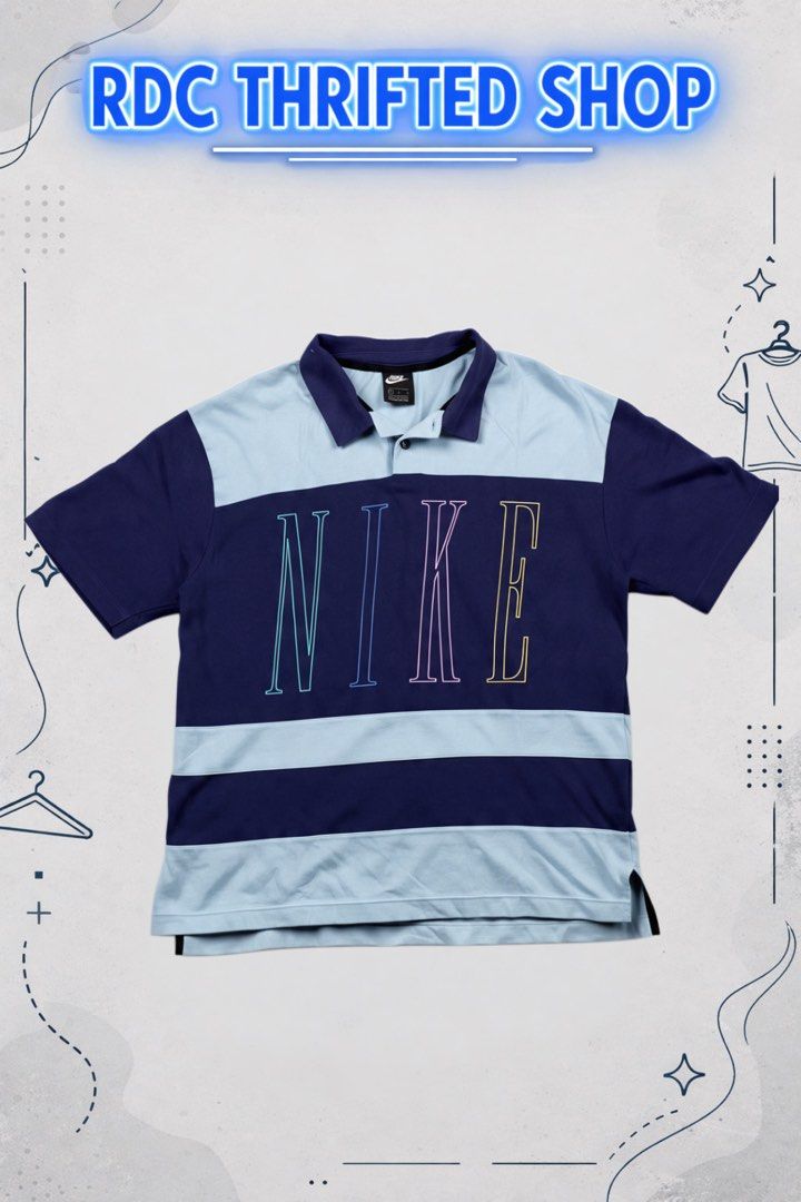 Nike Polo (Category: Tshirts & Polo Shirts ) located in Las Pinas. Submitted by rdcthriftedshop (Listing ID 1466805504, Image 1). Description: FREE SHIPPING FEE 📦 Nike Polo Shirt Violet/Blue Size Large on tag (Can fit to XL and XXL) Width: 23 Length: 28 Color rate: 9/10 Condition: Excellent Condition No Issue.