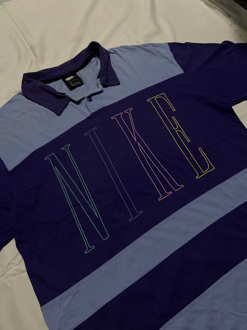 Nike Polo (Category: Tshirts & Polo Shirts ) located in Las Pinas. Submitted by rdcthriftedshop (Listing ID 1466805504, Image 2). Description: FREE SHIPPING FEE 📦 Nike Polo Shirt Violet/Blue Size Large on tag (Can fit to XL and XXL) Width: 23 Length: 28 Color rate: 9/10 Condition: Excellent Condition No Issue.