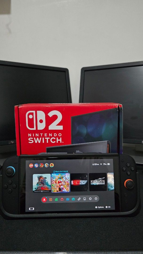 Nintendo Switch 2 (2 weeks old) (Category: Nintendo) located in Quezon City. Submitted by ashsole (Listing ID 1466961629, Image 1). Description: for sale Nintendo Switch 2 2 weeks old, Activated Sept 26 with warranty inclusion: Complete with box and accessories JSAUX screen protector JSAUX protective case OIVO Carrying Case 1 Physical Game (Pokemon Arceus Digital Game - NBA 2K27 - Hogwarts Legacy - Pokemon Pokopia - The Witcher 3 - Final Fantasy 