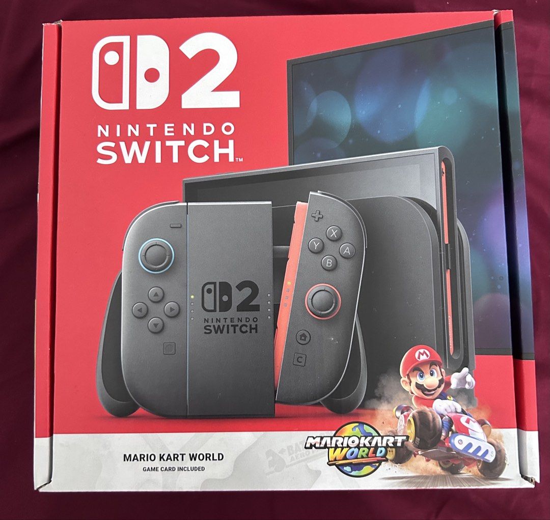 [Like New] Nintendo Switch 2 (Category: Nintendo) located in Paranaque City. Submitted by paoskii (Listing ID 1466826043, Image 1). Description: - Like new Nintendo Switch 2 - Slightly used - Includes Mario Kart World game card RFS: Will not use anymore.