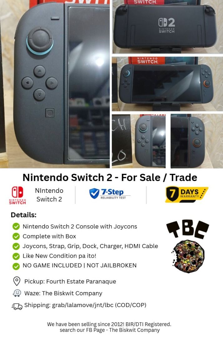 Nintendo Switch 2 Super Mura lng! (Category: Nintendo) located in Paranaque City. Submitted by thebiskwitcompany (Listing ID 1466795054, Image 1). Description: #20 Nintendo Switch 2 P25995 -Unit, Charger, Joycons, Joycon Strap, Joycon Grip, Dock, HMDI -No Issue (buttons, analog, eshop, micro sd card reader, wifi etc) -with tempered glass since day 1 -like new and super fresh pa! Shipping through Lalamove, Grab, JNT, LBC (COD/COP) Pickup @ 4th Est