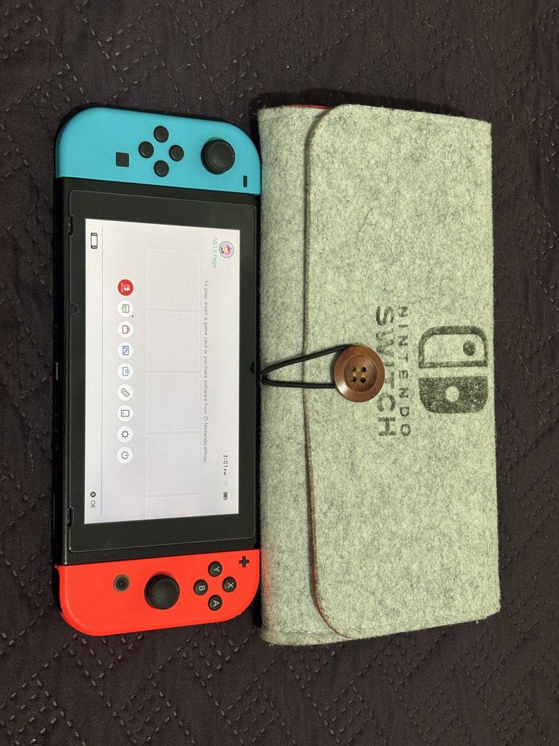 Nintendo Switch V1 (Category: Nintendo) located in Manila. Submitted by llanestreb47979 (Listing ID 1466777981, Image 1). Description: - Nintendo Switch console with Neon Blue and Neon Red Joy-Cons - No Issues Barely Used - no charger, type c charger rfs: need funds and need to grow up.