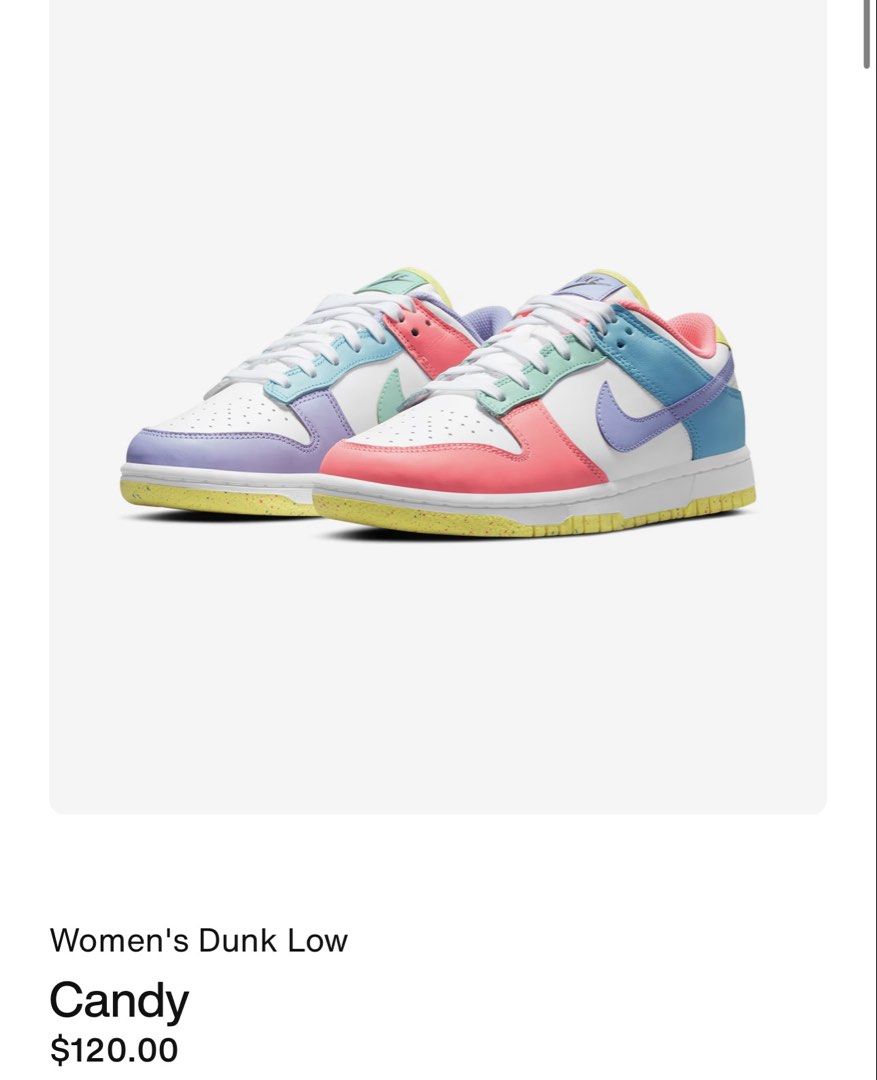 N*ke dunks candy sneakers (Category: Sneakers) located in Manila. Submitted by paulovenegaskalakal2020 (Listing ID 1466882878, Image 1). Description: For sale! Kalakal N*ke dunks candy sneakers WOMENS 9 MENS 7.5 No box Yellow outsoles yellow stains & sole sep Need restoration Sign of usage Good Clean- Ready to use MINE 1,995 +sf.