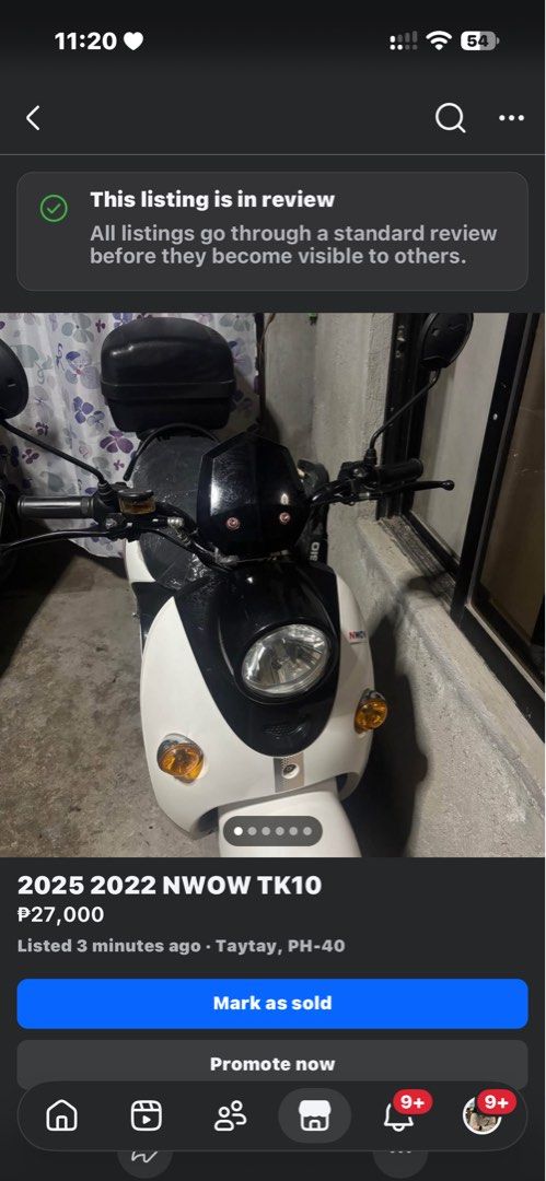 NWOW TK10 EBIKE (Category: Everything Else Others) located in Manila. Submitted by nathtejana (Listing ID 1466898363, Image 1). Description: more than one year nagamit tho meron issues like walang busina and stuck ang compartment, wala na rin pong papeles nabasa po kasi Original Price was ₱37,000. Thank you!.
