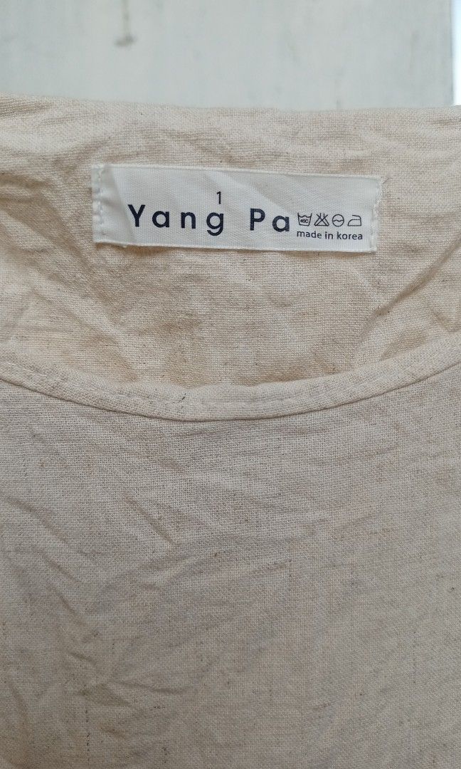 Oat Linen midi dress (Category: Dresses) located in Davao. Submitted by kannikasok1987 (Listing ID 1466904608, Image 3). Description: Adjustable waist tie Bust 40 Waist 30-42 (adjustable tie) L 41.5 mall quality.