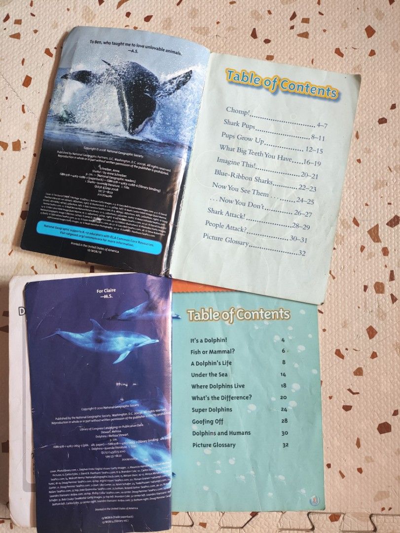 Ocean Animals Bundle 🐬🦈 (Category: Children's Books) located in Taguig. Submitted by cleanupmomma (Listing ID 1466857935, Image 2). Description: Please take time to read ❤️ Sold as Set minor folds NatGeo Complete pages wyiwyg.