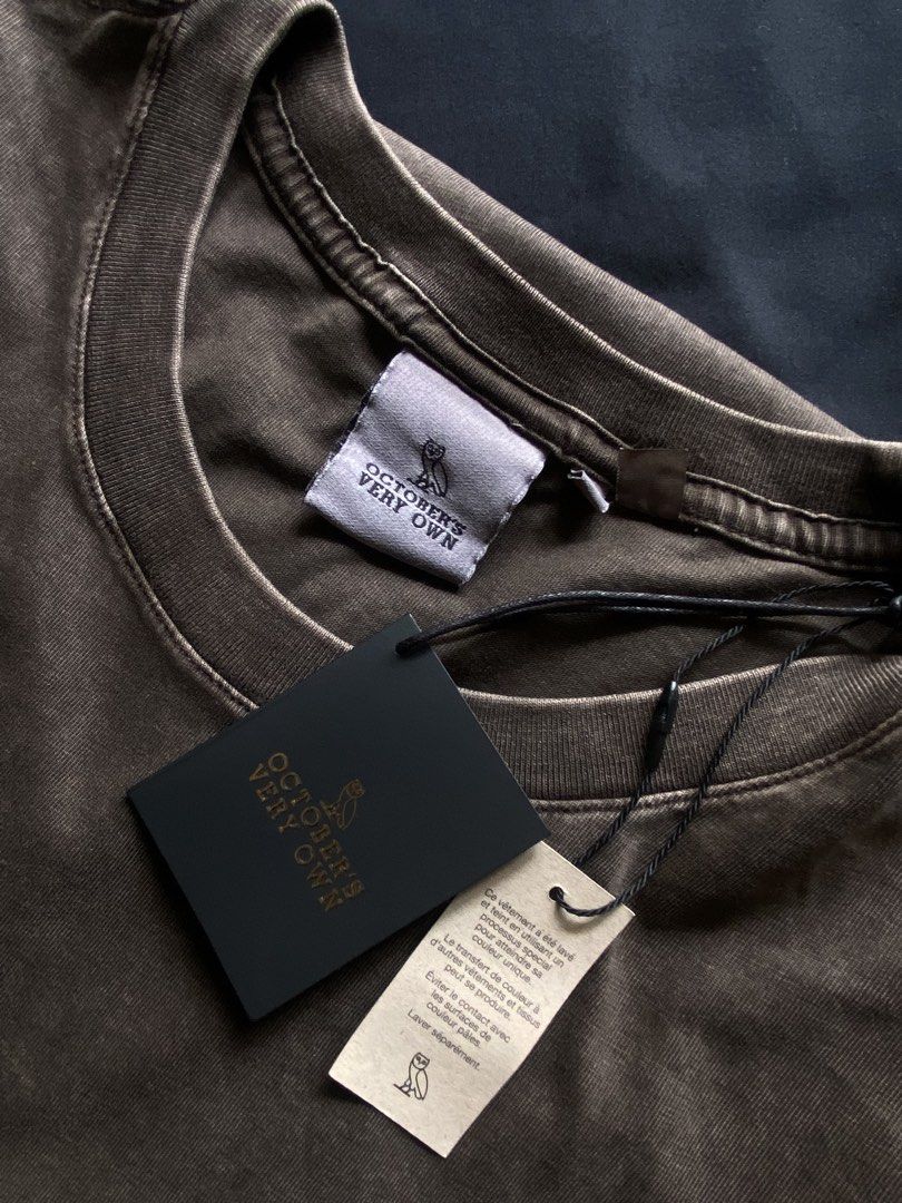 October’s very Own (OVO) (Category: Formal Shirts) located in Manila. Submitted by kiddrevoo (Listing ID 1466804570, Image 3). Description: October’s Very Own (OVO) Muskoka Garment Dyed T-Shirt Brown / Deep Olive Size: XL Dimes: 26 x 31 Complete tags.