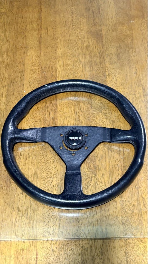 OG MOMO STEERING WHEEL BLACK STITCH (Category: Steering, Brakes, Control Parts and Accessories) located in Caloocan City. Submitted by ryanlim2007_ (Listing ID 1466813906, Image 1). Description: .
