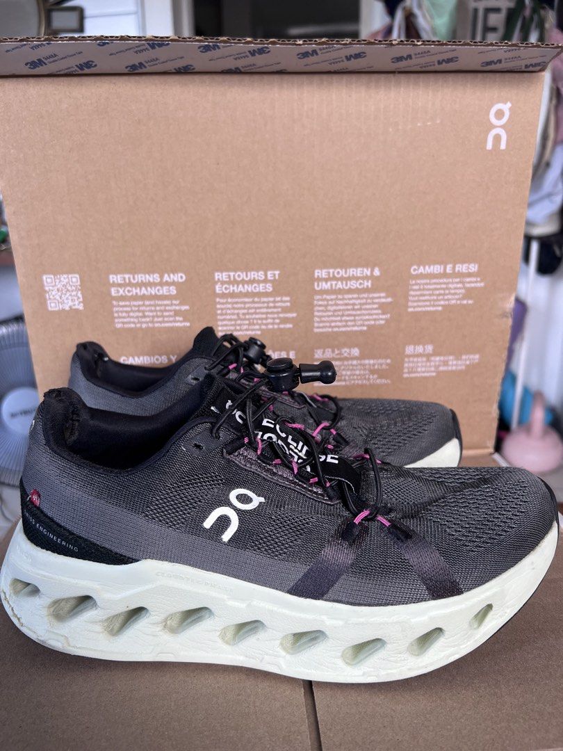 On cloud eclipse rock lima Size 8/ 26 cm (Category: Casual Shoes) located in Manila. Submitted by budgetmusemnl (Listing ID 1466785331, Image 1). Description: - Original - Bought in Site - complete box - With original lace -max-cushioned running shoe is ready to hit the road. Featuring a double layer of CloudTec Phase™ for a smooth, plush ride. - Flaws: with damage on heel tab but when you wear it wont appear.