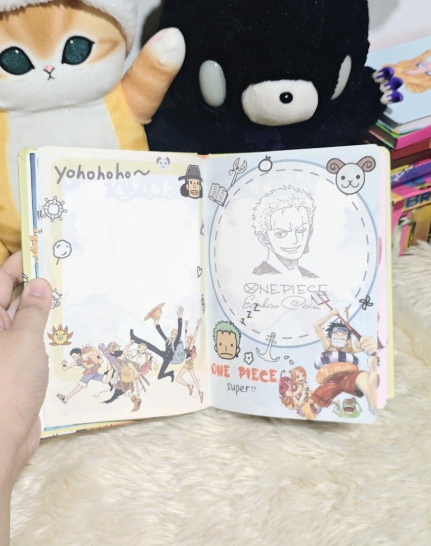ONE PIECE NOTEBOOK (Category: Stationery & School Supplies) located in Manila. Submitted by yourfavoritethings7 (Listing ID 1466905374, Image 3). Description: Number of pages not indicated. Hard cover..
