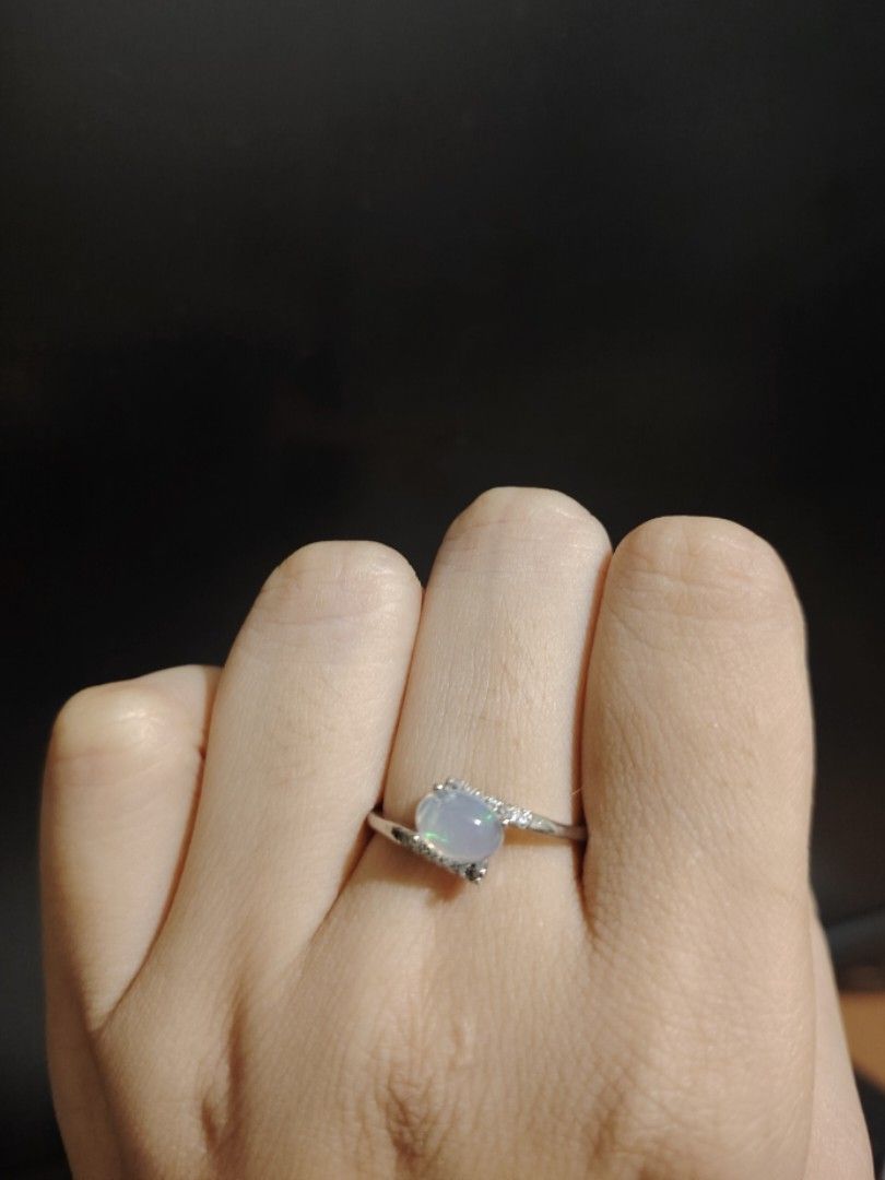 Opal Ring with Accent Stones [October Birth stone] (Category: Rings) located in Caloocan City. Submitted by cherishedfinds (Listing ID 1466883571, Image 2). Description: - Real opal (bluish green flash) - Titanium steel setting - Spent 500, get a freebie 🎁 You may add items from my other listings 💯.