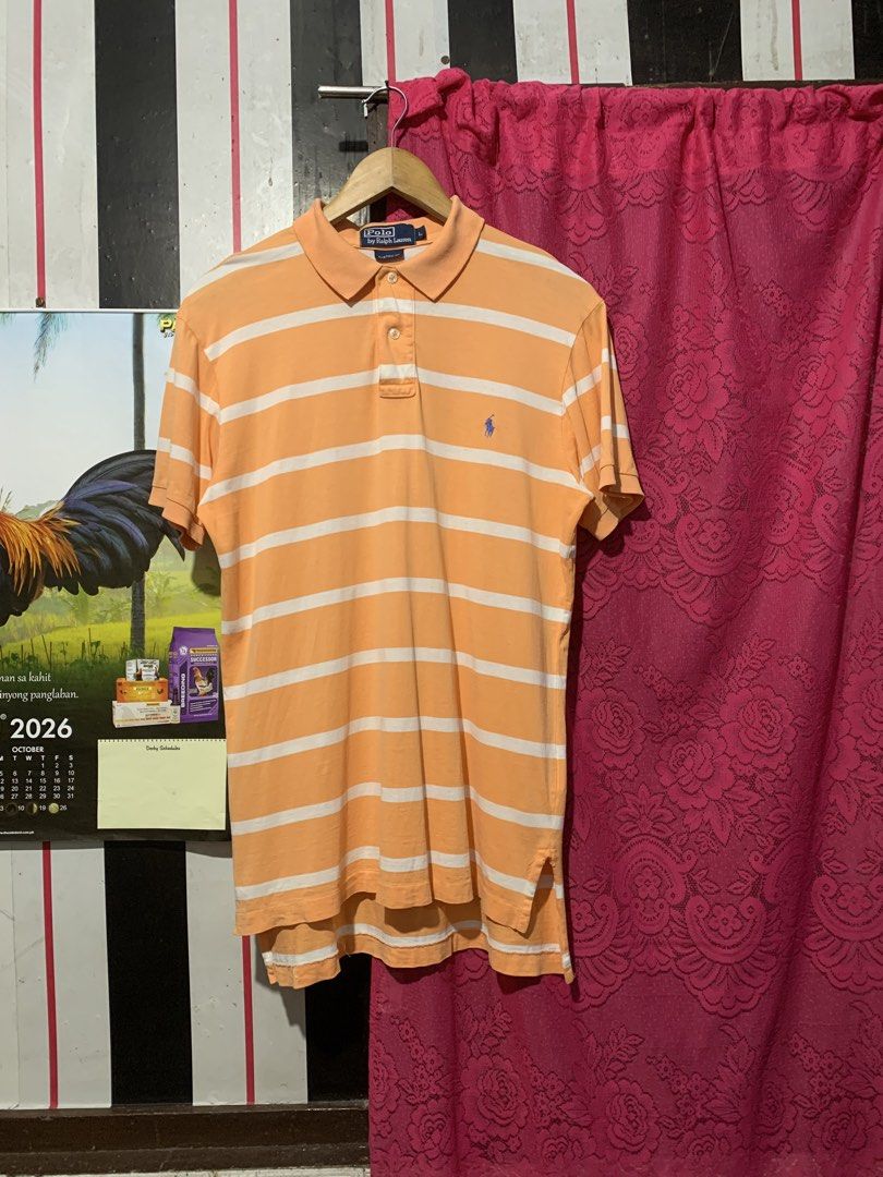 Orange Stripe Ralph Lauren Poloshirt (Category: Tshirts & Polo Shirts ) located in Iligan City. Submitted by kierrehv (Listing ID 1466936841, Image 2). Description: Orange Stripe Ralph Lauren Poloshirt 9.4/10 cr 20.5x29-31 Issue:cut slits .