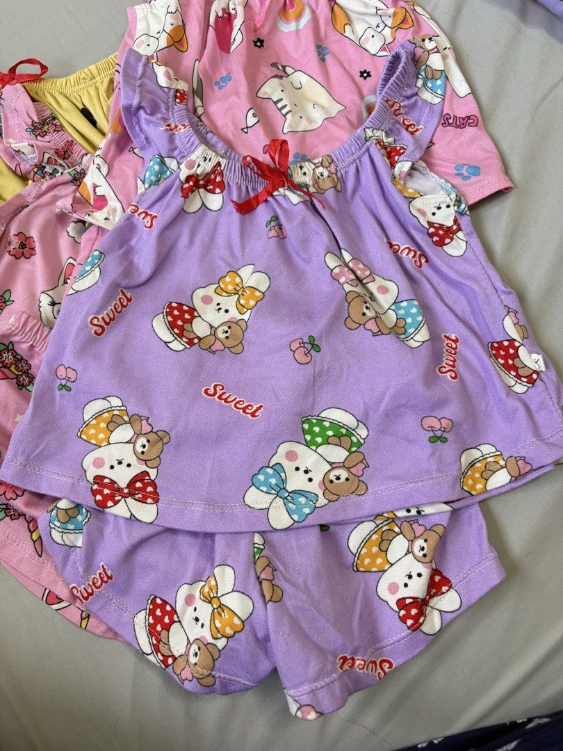 Pambahay terno (Category: Babies & Kids Fashion) located in Quezon City. Submitted by sailormooooo (Listing ID 1466923337, Image 3). Description: - Bundle of 3 cute toddler pajama sets - 1yr old.