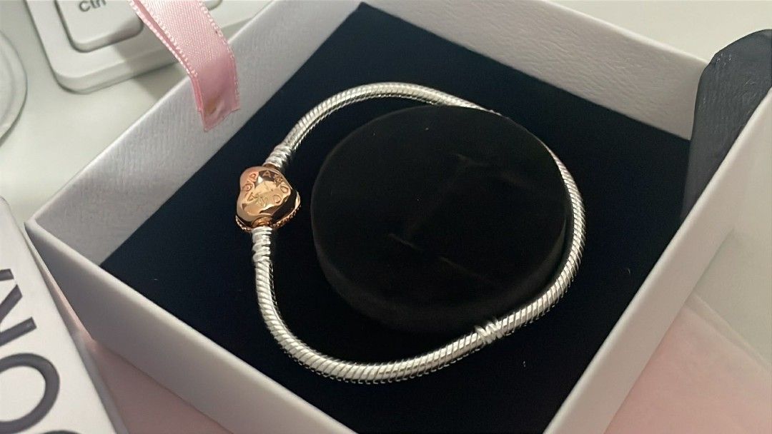 Pandora Two tone pave heart clasp bracelet (Category: Bracelets) located in Manila. Submitted by mycloset2025 (Listing ID 1466940613, Image 2). Description: .