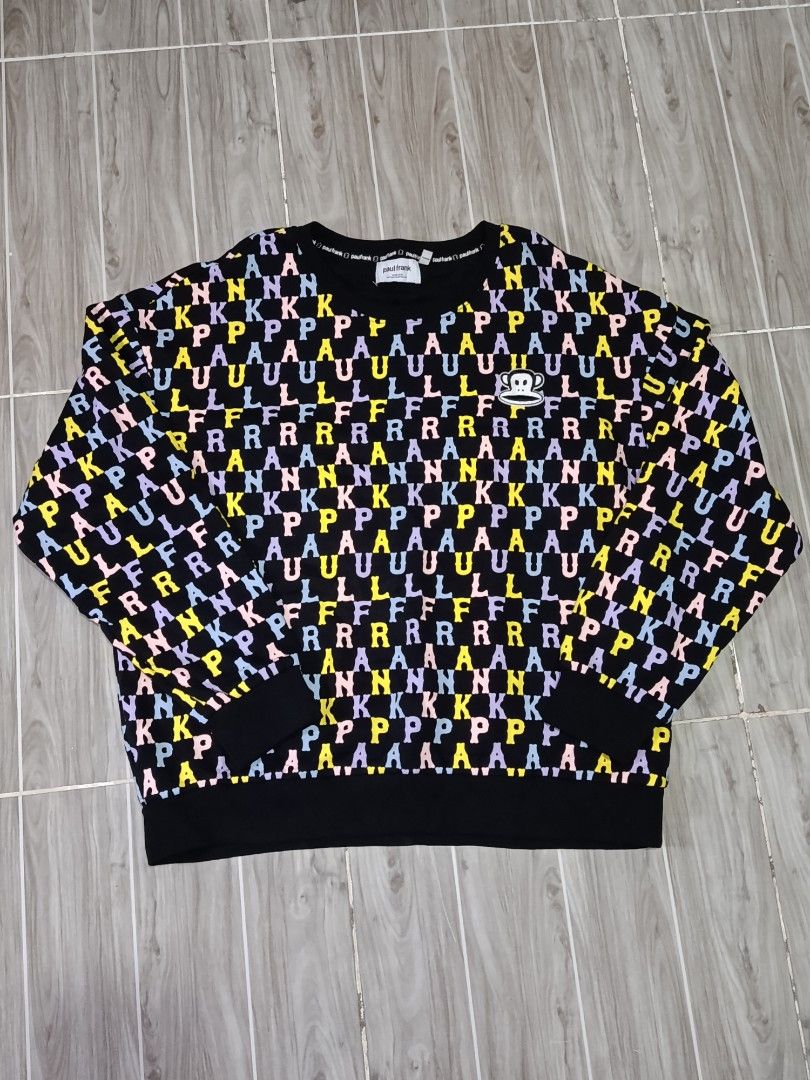 PAUL FRANK AOP MONOGRAM SWEATER JACKET (freeshipping) (Category: Coats, Jackets and Outerwear) located in Quezon City. Submitted by gyl-stop (Listing ID 1466925298, Image 1). Description: free shipping 24 x 26 excellent condi cr: 9.8/10 issue: none.