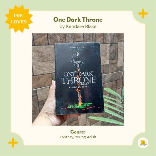 [PB] One Dark Throne by Kendare Blake (UK Edition) (Category: Storybooks) located in Marikina City. Submitted by thefirstchapterph (Listing ID 1466870204, Image 1). Description: Good condition With free bookmark ‼️ Book 1 (Three Dark Crowns) is also available Don't hesitate to message me if you have questions or want more photos Payment method: GCash Shipment method: J&T / Lalamove.