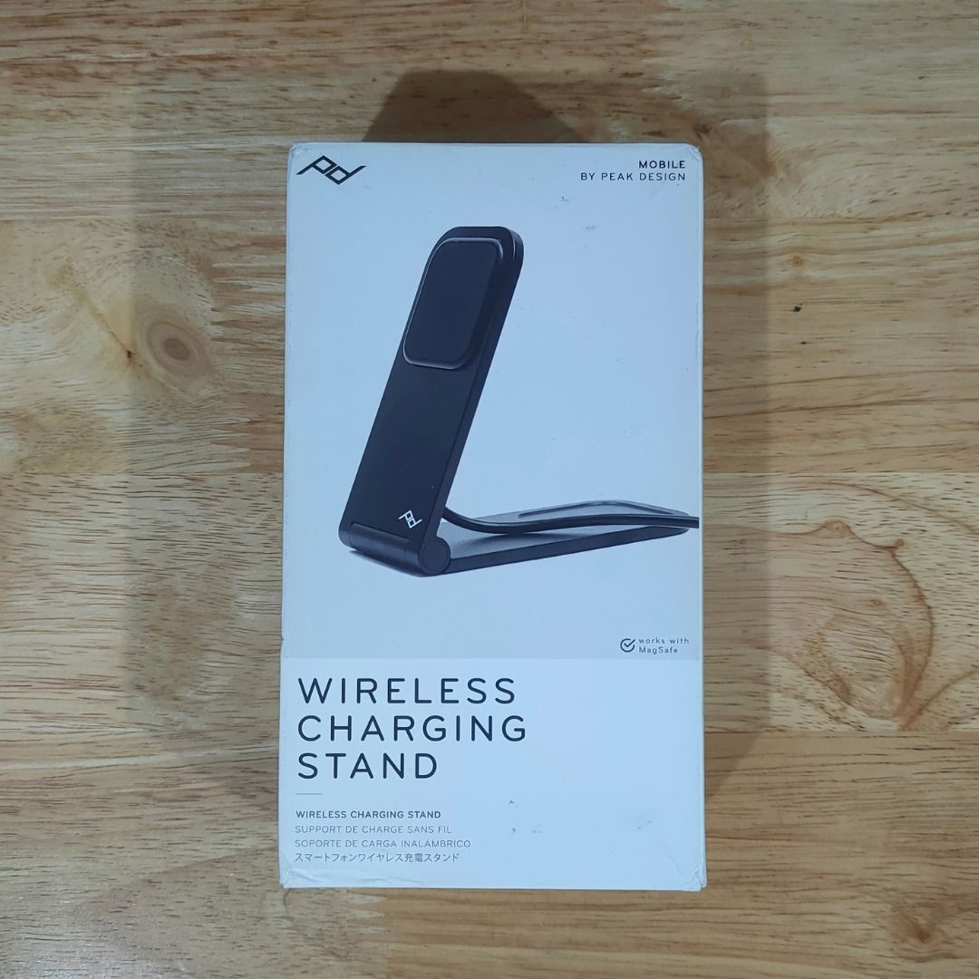 Peak Design Wireless Charging Stand (Category: Chargers) located in Makati City. Submitted by Xerberus (Listing ID 1466796354, Image 1). Description: Peak Design Wireless Charging Stand Part desktop sculpture, part charging phone stand, the Peak Design Wireless Charging Stand is made out of precision-machined anodized aluminum and adjusts with an ultra-smooth friction hinge to find your optimal viewing angle. Magnetically grabs your phone with a 
