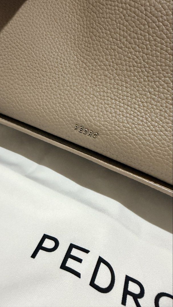 Pedro Demi Maxi - Taupe (Category: Shoulder Bags) located in Manila. Submitted by casayuranhannahmae.1 (Listing ID 1466777874, Image 3). Description: - Pedro grey pebble leather shoulder bag - Original dust bag included - Zip closure - 2 straps - Simple and chic design - Great for everyday use - Used once in Japan travel.