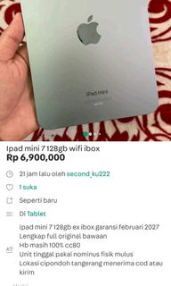(Kategori: ) berada di . Dikirim oleh prelovedby.lp (ID iklan 1466884759, Gambar 1). Deskripsi: .