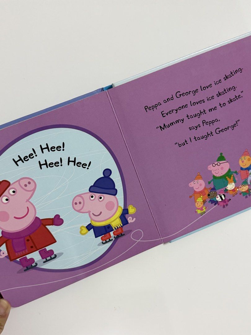 Peppa Pig Peppa Goes Ice Skating Board Book (Category: Children's Books) located in Quezon City. Submitted by treasures.delight (Listing ID 1466788788, Image 3). Description: peppa goes ice skating preloved • vguc • medium padded bb price: ₱145 *Peppa and George hit the ice rink for the first time. Peppa finds it a bit tricky at first but learns to love it. shipping via sco or lalamove • location QC comment “m/mine” Disclaimer: This is a preloved