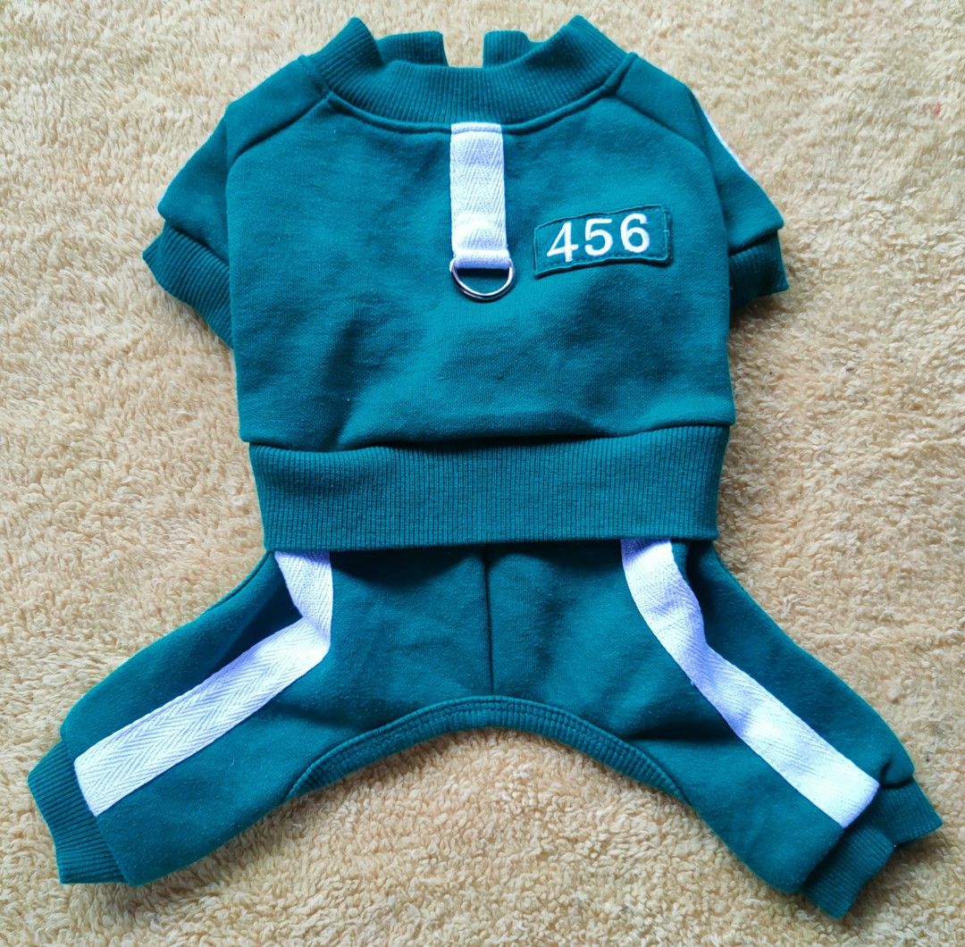 PET SQUID GAME COSTUME (Category: Homes & Other Pet Accessories) located in Calbayog City. Submitted by pawsywawsy (Listing ID 1466810463, Image 1). Description: small size.