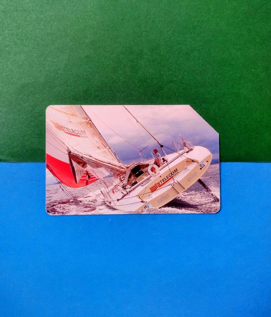 Phone cards ( used) :Italy & Germany (Category: Vintage Collectibles) located in Manila. Submitted by darkbloodmoon (Listing ID 1466804063, Image 3). Description: -40 per card -Upper : Italy -Racing Sail Boat -Middle: Italy - Ocean Liner SS Guglielmo Marconi -Bottom: Germany: High Speed Train.