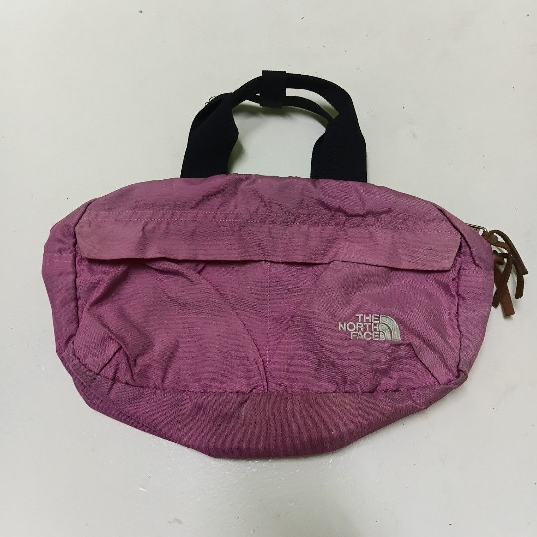 Pink no strap TNF (Category: Sling Bags) located in Manila. Submitted by daphnefinds (Listing ID 1466962106, Image 1). Description: NEED WASH NO STRAP.