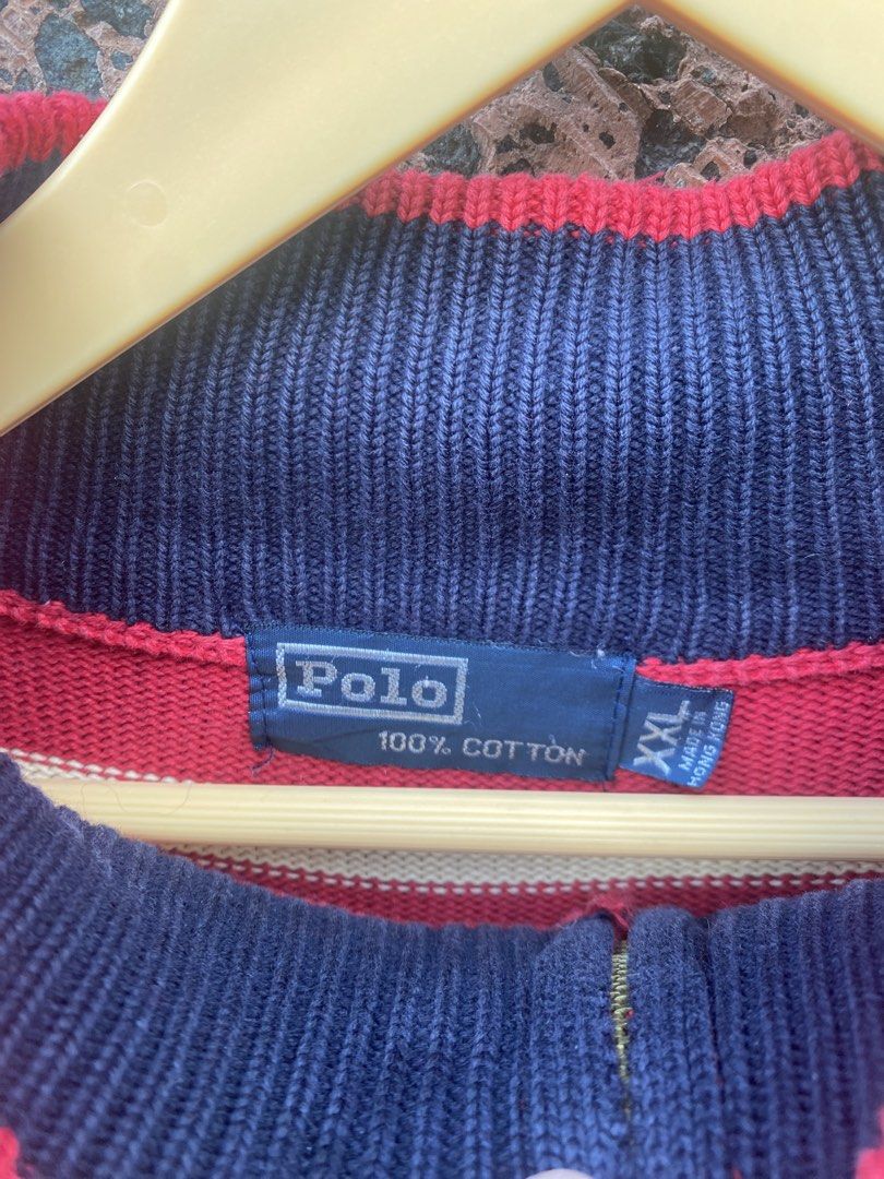 Polo quarter zip knitted (Category: Hoodies) located in Cabagan. Submitted by rangi0905 (Listing ID 1466928098, Image 3). Description: 23x32 sign of usage.