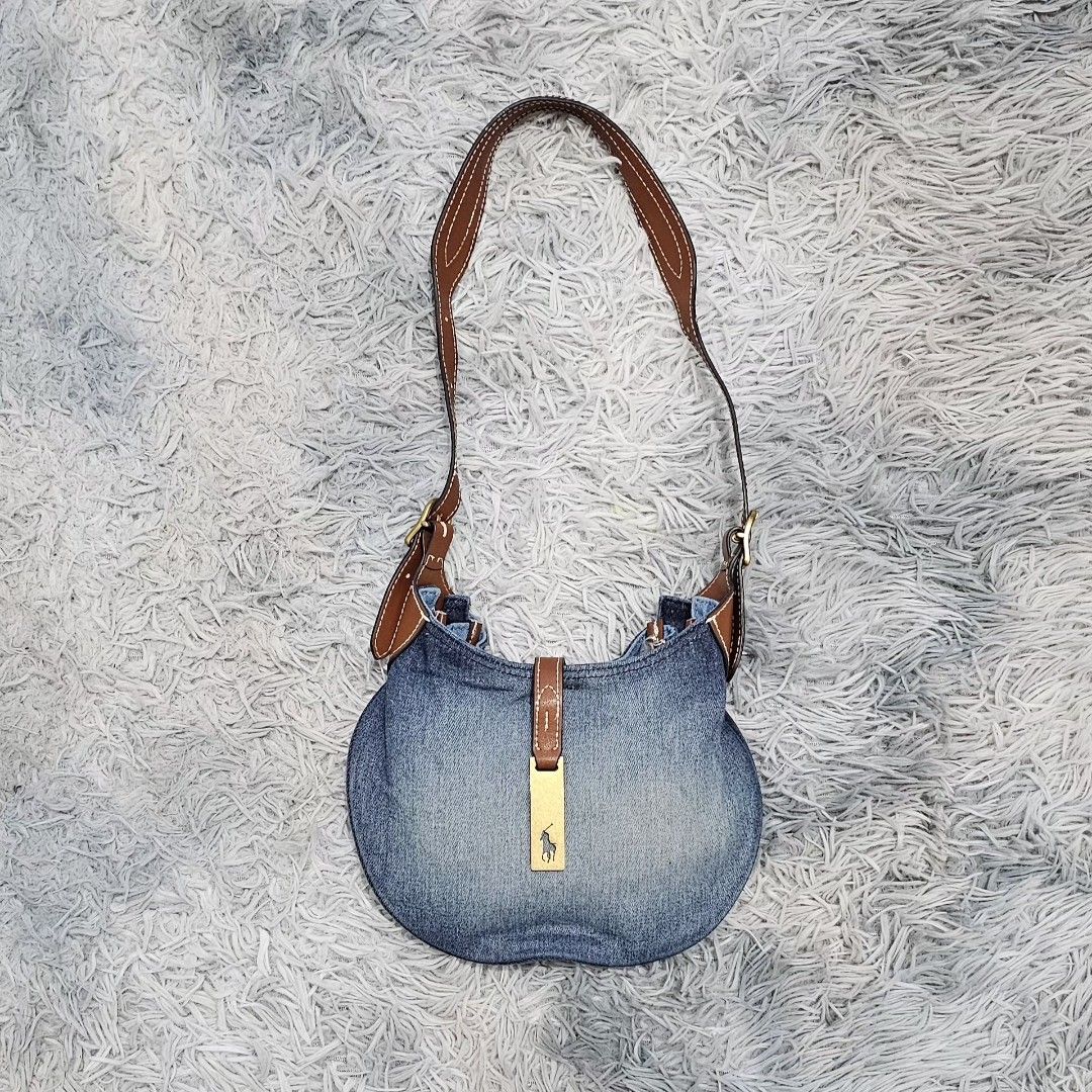 Polo Ralph Lauren Polo ID Denim Small Shoulder Bag (Category: Shoulder Bags) located in Manila. Submitted by shio_gray (Listing ID 1466865607, Image 2). Description: Authentic H 7 x W 9.5 x D 4 inches.