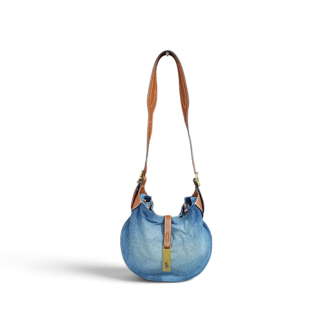 Polo Ralph Lauren Polo ID Denim Small Shoulder Bag (Category: Shoulder Bags) located in Manila. Submitted by shio_gray (Listing ID 1466865607, Image 1). Description: Authentic H 7 x W 9.5 x D 4 inches.