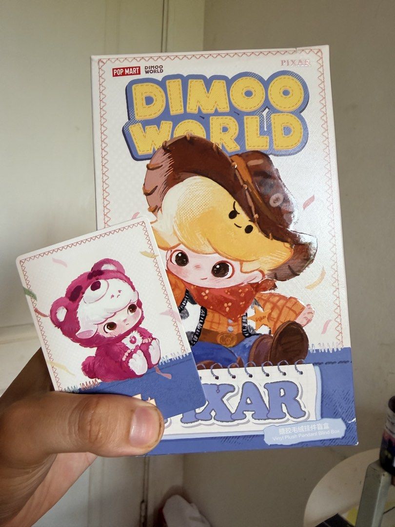Popmart Dimoo Pixar Lotso Blindbox (Category: Vintage Collectibles) located in Rizal. Submitted by coolfindsshop (Listing ID 1466802038, Image 1). Description: ✨Can prioritize payment first 📌Meetups in Sm Masinag, Ayala feliz, Lrt antipolo station, cubao malls by sched 🚚Grab and Lalamove possible by buyer's booking for your safety control so you are assured no scam 📩💸Can nego if getting two or more! Feel free to inquire.