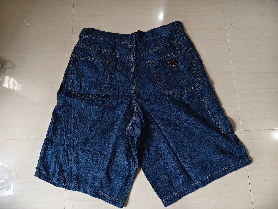 Prada Jorts (Category: Shorts) located in Iloilo. Submitted by branded-boy0422_16 (Listing ID 1466776622, Image 2). Description: W: 32-33 L: 22 1/2 Hem: 12 Good as new No issue.