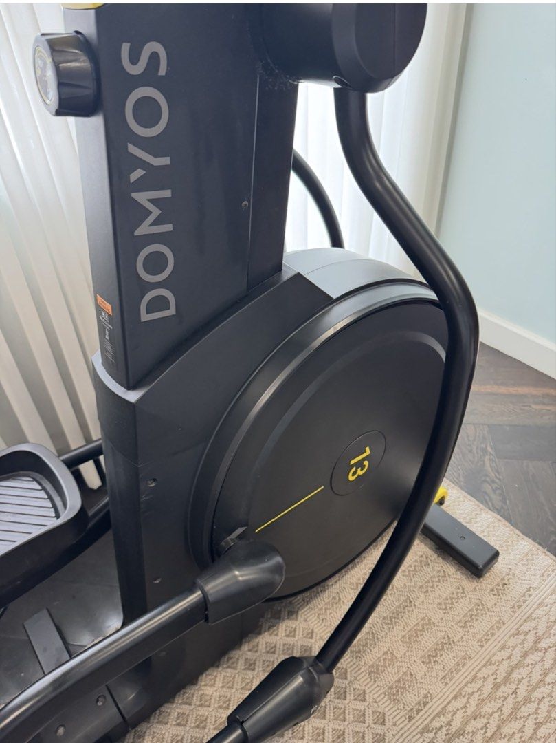 Preloved Elliptical (Category: Cardio & Fitness Machines) located in Pasig City. Submitted by anazareno (Listing ID 1466874052, Image 2). Description: Preloved Elliptical/ Performance Cross trainer Brand: Decathlon Model: EL 900 Domyos Product Details • Flywheel Weight: 13 kg for smooth and even pedaling motion. • Stride Length: 51 cm (20 inches) for optimal user comfort and long reach (suited for adult males up to 6’3’’ height). • Incline & Resi
