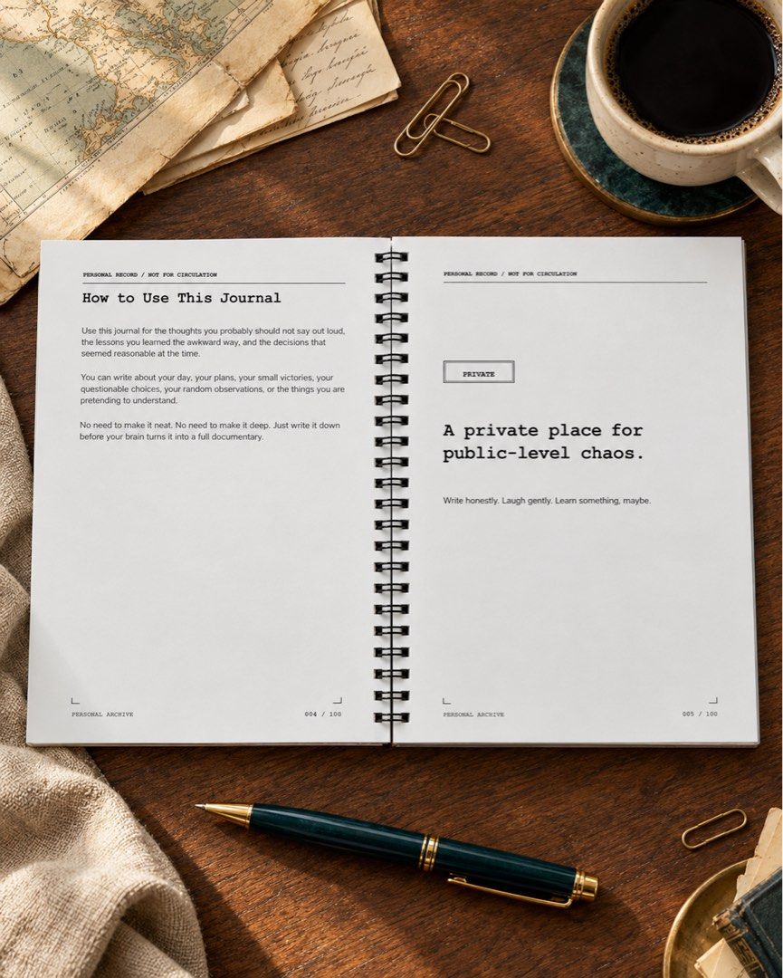 [PRE-ORDER] Private Thoughts and Questionable Decisions Journal (Category: Stationery & School Supplies) located in Manila. Submitted by papeldeliham (Listing ID 1466834790, Image 3). Description: Some thoughts deserve a paper trail. The plans that sounded sensible. The conversations you’re still replaying. The decisions that made perfect sense… at the time. “Private Thoughts and Questionable Decisions” is a funny journal for life notes and lesso