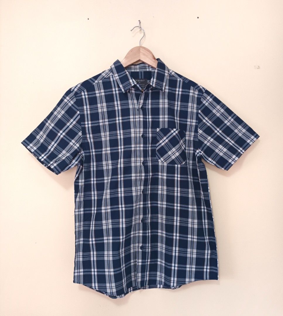 Primark Blue Plaid Short Sleeve Button Down Shirt (Category: Tshirts & Polo Shirts ) located in Naga. Submitted by pawikann (Listing ID 1466907104, Image 1). Description: .