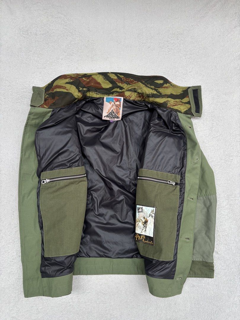 PRPS Goods Utility Mountain Field Sample Jacket (Category: Coats, Jackets and Outerwear) located in Baguio. Submitted by thecollector2600 (Listing ID 1466790752, Image 2). Description: PRPS Goods Utility Mountain Field Sample Jacket Good as new Large on tag Cotton materials Polyester Lining Pit to pit-23” Length-28” Shoulder-20” Sleeves -26” 3,500.