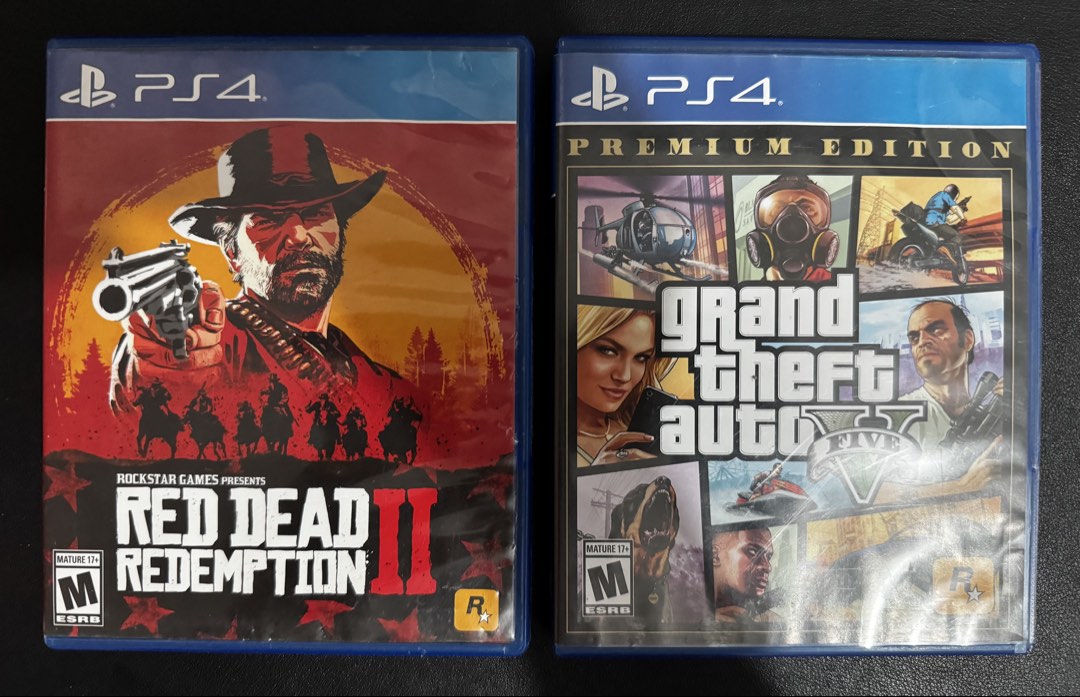 PS4 Games - GTA V and RDR 2 (R1) Bundle, Video Gaming, Video Games ...