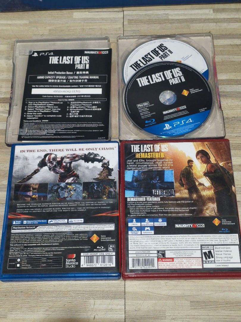 Ps4 games take all (Category: PlayStation) located in Caloocan City. Submitted by yujiro21 (Listing ID 1466953388, Image 2). Description: ps4 games take all only 4 pcs CD 2k onll the last of us god of war 3 the last of us 2 steel case qc sm novaliches meet up or lalamove rfs: dagdag Pera sa business.