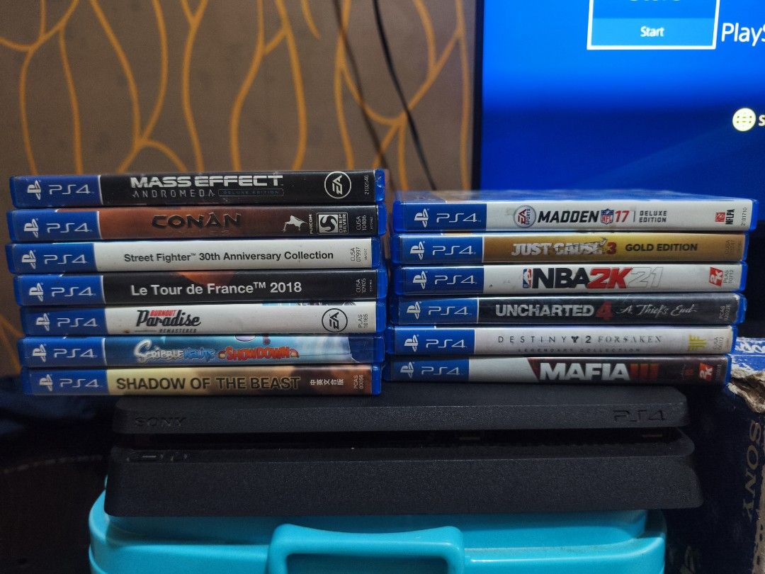 Ps4 slim 500gb 13 games (Category: PlayStation) located in Caloocan City. Submitted by yujiro21 (Listing ID 1466953600, Image 2). Description: ps4 slim with 13 games and box 1 controller original HDMI and power cord 9.5k only qc sm novaliches meet up or lalamove free shipping around QC area rfs: need cash for business.