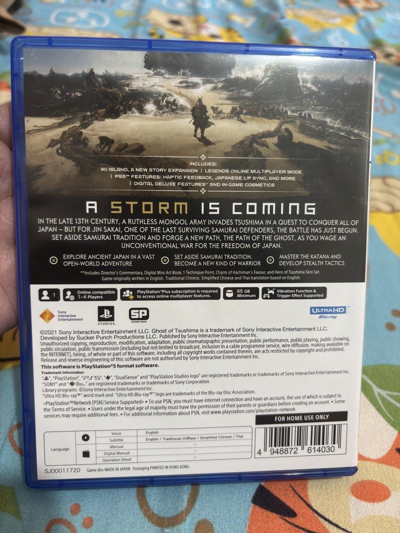 PS5 GAME Ghost of Tsushima (Category: PlayStation) located in Manila. Submitted by johnalvaro99507 (Listing ID 1459968765, Image 2). Description: For sale only RFS: Na platinum na Meet up: Waltermart tanauan / SM Sto. Tomas.
