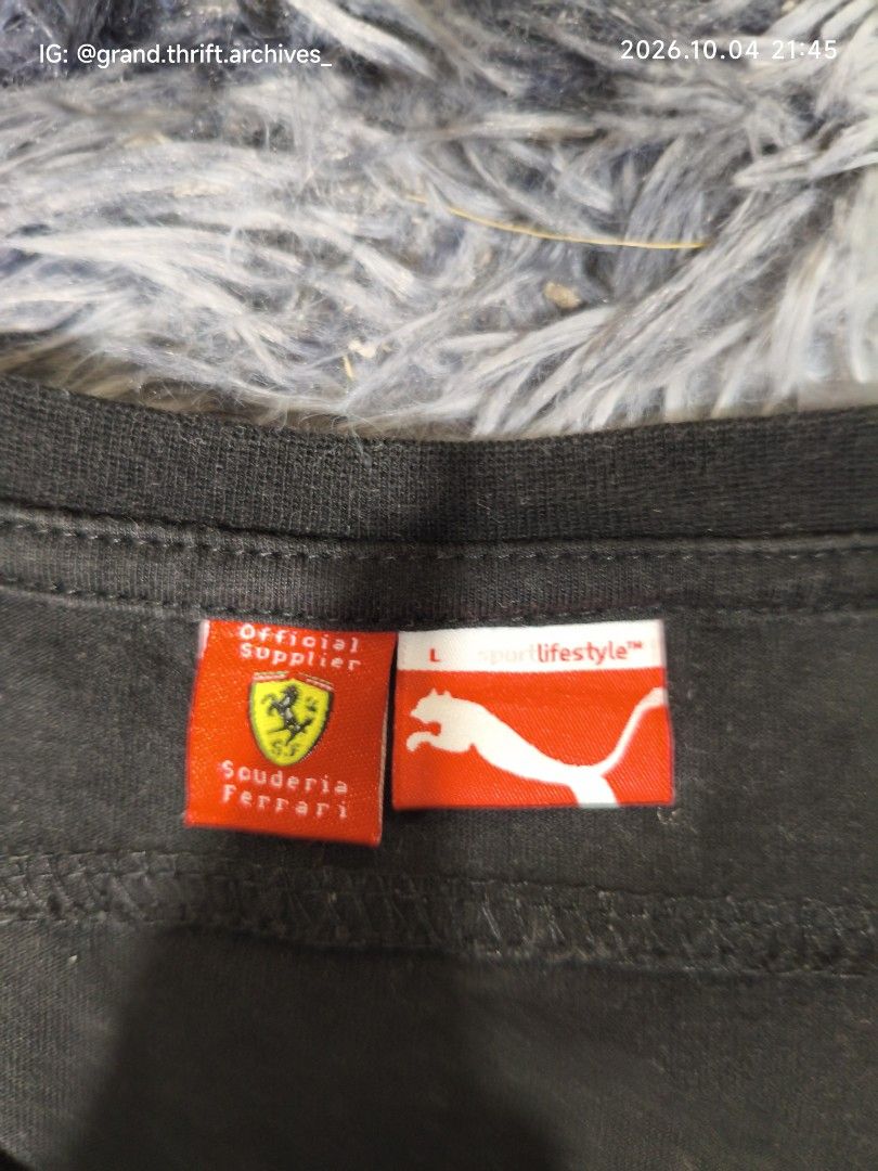 PUMA x FERRARI Shirt (Category: Tshirts & Polo Shirts ) located in Caloocan City. Submitted by gta_sanandres (Listing ID 1466918176, Image 3). Description: PUMA Scuderia Ferrari Large Shield Men's Tee Size: L Dimes: W:20.5" x L: 26".