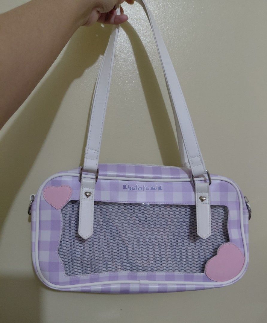 Purple Gingham Ita Bag (Category: Shoulder Bags) located in Manila. Submitted by plath-itudes (Listing ID 1466854071, Image 1). Description: - lightly used lang 🫶 - has a very small, almost unnoticeable stain (check last pic).