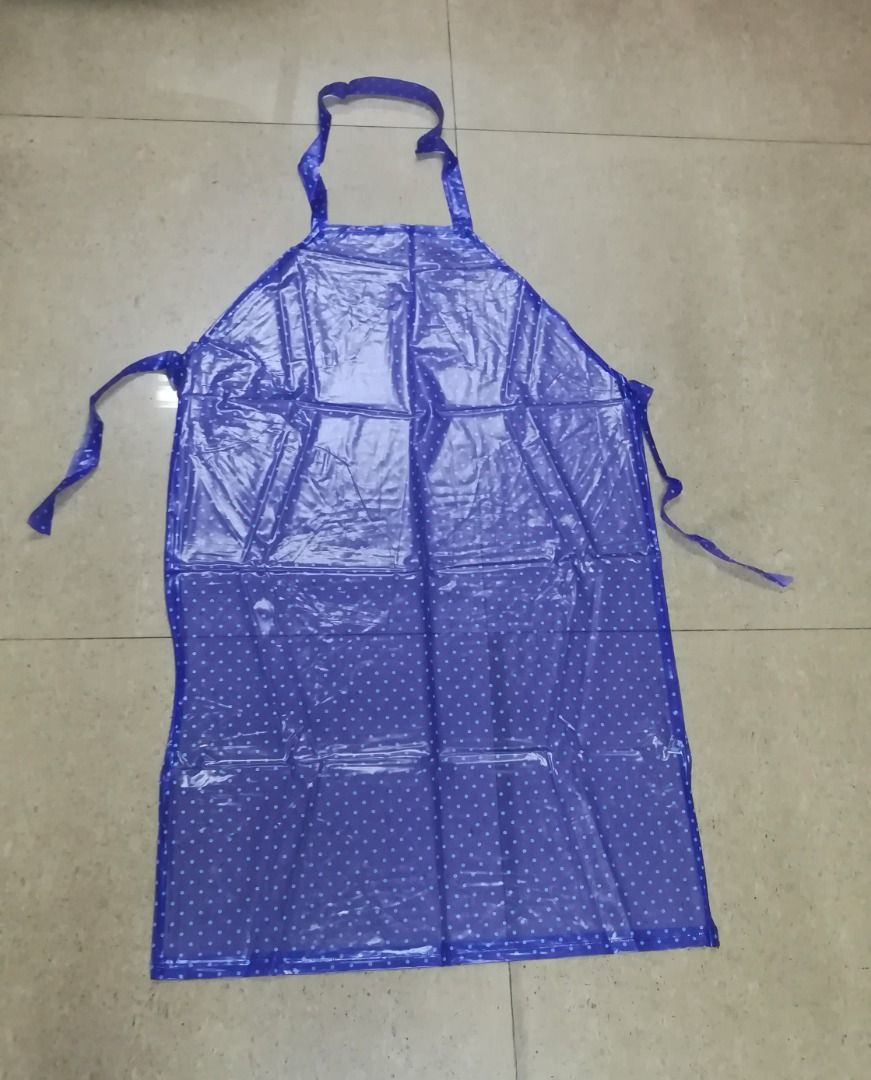 PVC Polka dot Kitchen Apron Waterproof (Category: Towels, Napkins & Holders) located in Manila. Submitted by townlites (Listing ID 1466846754, Image 3). Description: Color: Purple Waterproof and oil resistant Material: PVC Product Type : Domestic Cleaning Brand new Quality product.