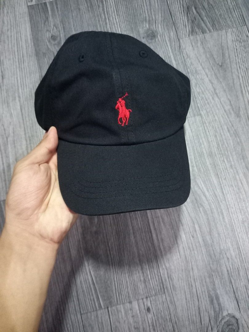 Ralph Lauren baseball cap (navy blue) (Category: Caps & Hats) located in Manila. Submitted by drivesthru (Listing ID 1466913179, Image 1). Description: - dark navy, red pony - off/replica - brand new - negotiable - size: 57cm.