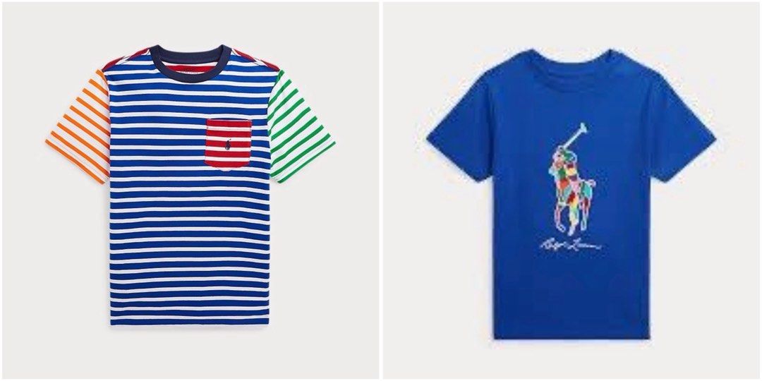 RALPH LAUREN TEE SET (10/12) (Category: Babies & Kids Fashion) located in Batangas. Submitted by melissa.closet (Listing ID 1466828735, Image 1). Description: LP POSTED!!! Both Original 💯 SIZE: M (10/12) CONDITION: VERY GOOD Color Rate: 8/10 Selling low!!! Bought for P1850. Higher price since its Older Kids size already. If you know the 🏷️ of RL you know!!! If in doubt dont buy!!.