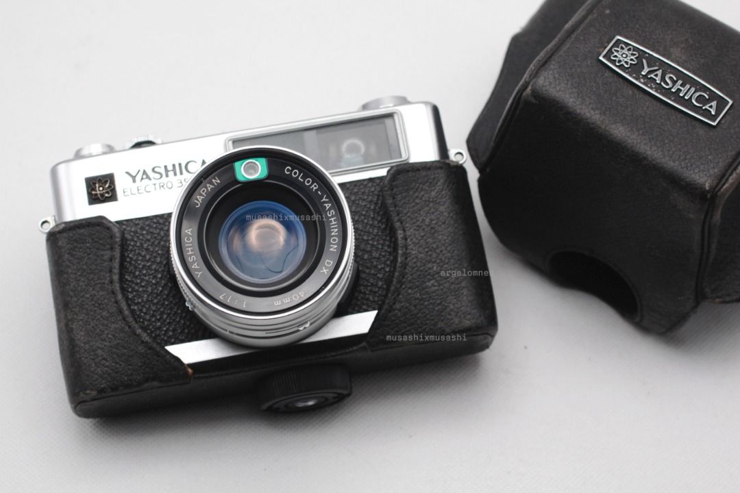 Rangefinder Film Camera: Yashica Electro 35 GL (Category: Cameras) located in Marikina City. Submitted by musashixmusashi (Listing ID 1459497447, Image 3). Description: condition: 8.5/10 • fully serviced (2026.06.08) • clean glass, has a few barely visible cleaning marks, but no fungus • clean viewfinder, clear framelines, clear rf patch function: 10/10 • apertures work (automatic shutter speed) • frame counter works • battery check works • light