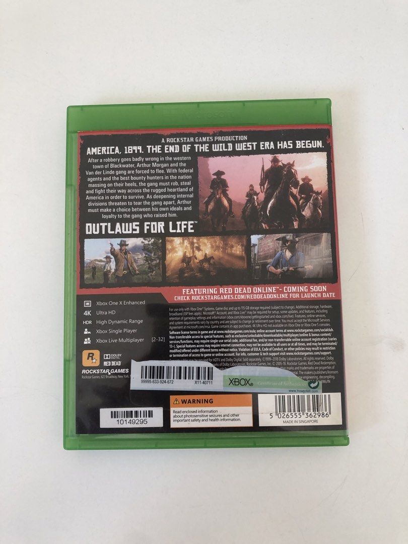 Red Dead Redemption 2 Xbox One Game (Category: Xbox) located in Manila. Submitted by picklerick_collects (Listing ID 1466778115, Image 3). Description: .