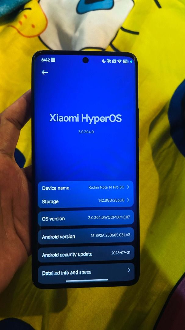 Redmi note 14 pro 5g (Category: Xiaomi) located in Caloocan City. Submitted by justinediaz (Listing ID 1466780586, Image 1). Description: redmi note 14 pro 56 89% bh makunat pa dimensity 7300 ultra good for games personal phone honest issue may maliit na dent sa screen, sobrang liit hindi noticeable, hindi nakakabawas sa performance, smooth pa rin walang green screen or dead pixel. nego pa po mga boss/madam.