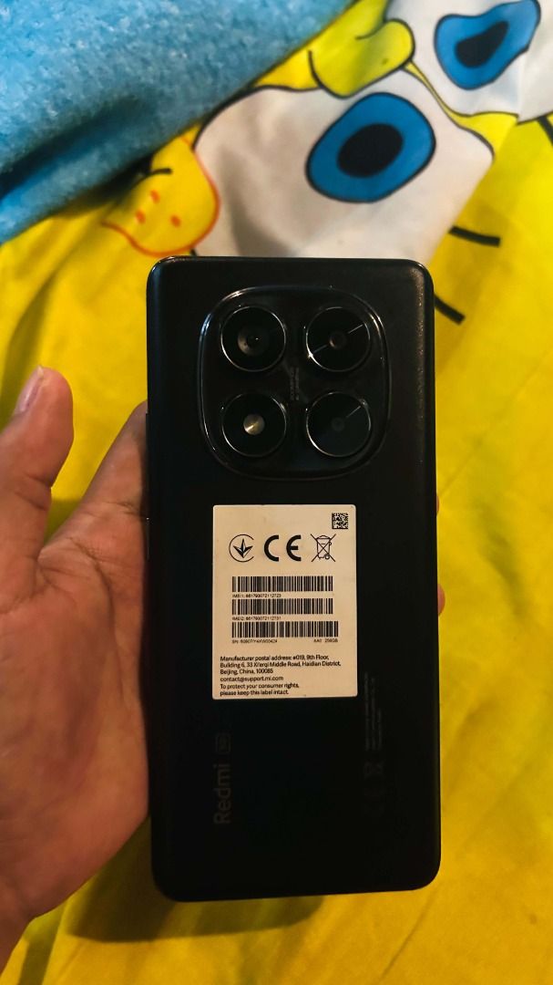Redmi note 14 pro 5g (Category: Xiaomi) located in Caloocan City. Submitted by justinediaz (Listing ID 1466780586, Image 2). Description: redmi note 14 pro 56 89% bh makunat pa dimensity 7300 ultra good for games personal phone honest issue may maliit na dent sa screen, sobrang liit hindi noticeable, hindi nakakabawas sa performance, smooth pa rin walang green screen or dead pixel. nego pa po mga boss/madam.