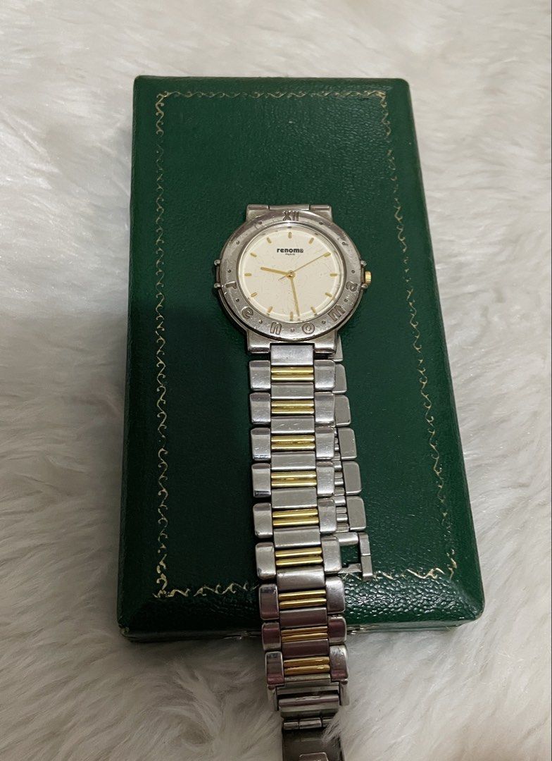 Renoma PARIS Two-Tone Quartz Watch -Working (Category: Women's Watches) located in Quezon City. Submitted by sissymissy1527 (Listing ID 1466938422, Image 3). Description: Kakareplace lang ng new battery In good working condition Box included What u see is what u get.
